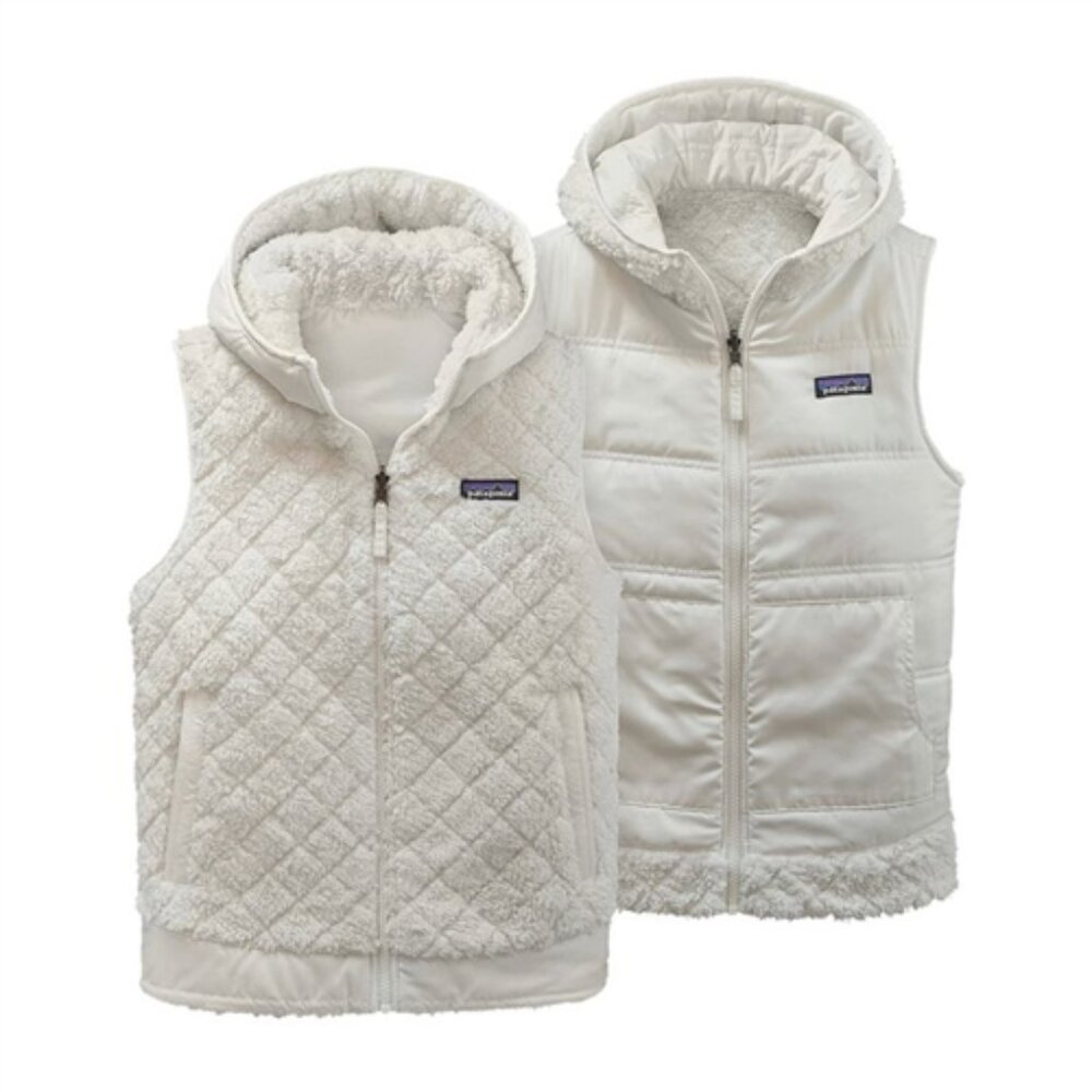 PATAGONIA Women's Los Gatos Hood Reversible Vest in White - size XS